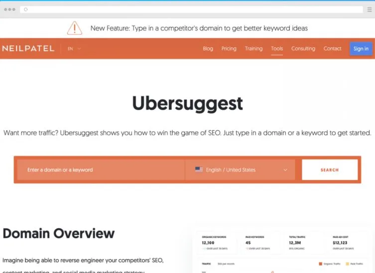 SEO Tools in 2023: Ubersuggest