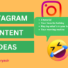 Instagram Content Ideas