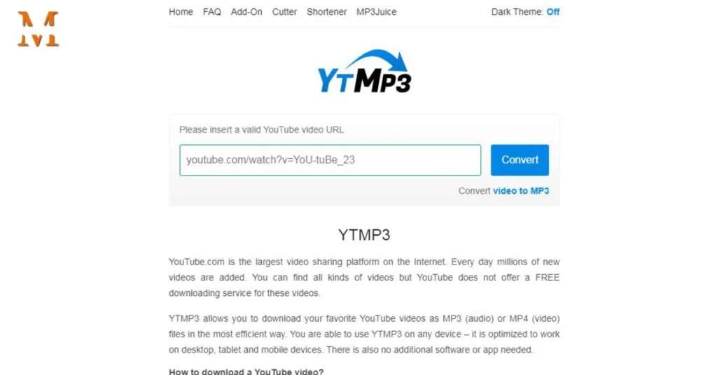 YTMP3 YouTube MP3 Convetre