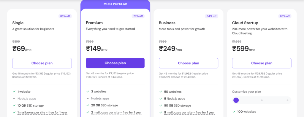 Hostinger Shared Hosting Plans: Hostinger vs Bluehost