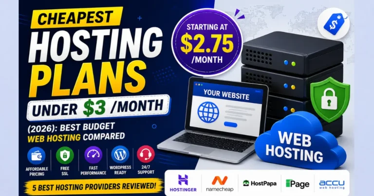 Cheapest Hosting Plans Under $3/Month