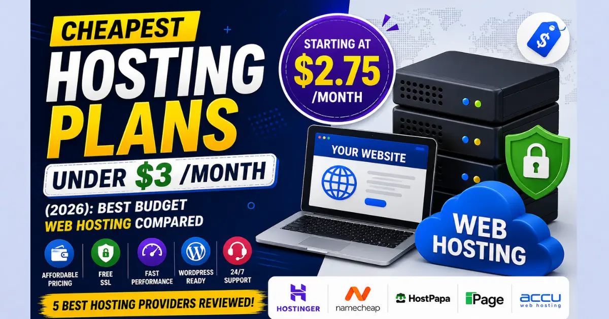 Cheapest Hosting Plans Under $3/Month