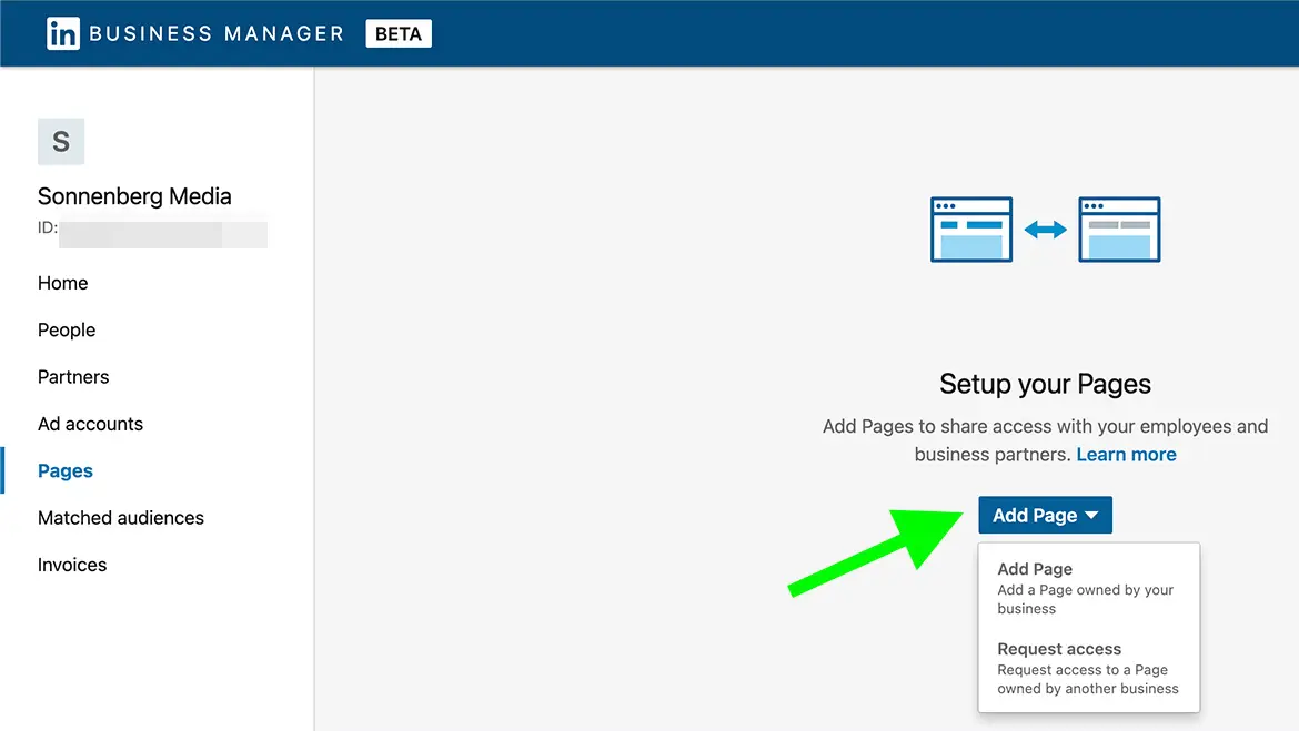 Link Pages to LinkedIn Business Manager step5 Link Pages to LinkedIn Business Manager step5
